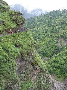 On the trail; Rupin River below (Photo: Suma Rao)