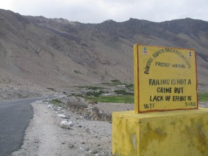 The sign board near camp (Photo: Shyam G Menon)