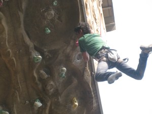 Ajij on the PMC wall (Photo: Shyam G Menon)