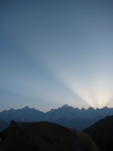 Sunrise; near Munsyari, Kumaon (Photo: Shyam G Menon)