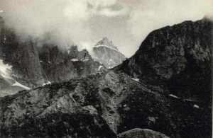Ali Ratan Tibba, the peak with a band of snow across it in the distance. As seen during the 1978 expedition ( Photo: courtesy Ravi Kamat)