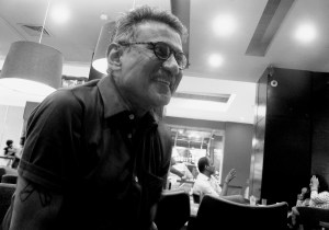Bhasker Desai, March 2015, at the cafe in Malad (Photo: Shyam G Menon)