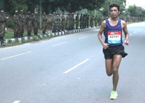 Dnyaneshwar at the 2014 Bengaluru Marathon