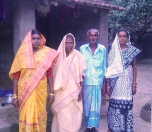 The family back in Shikarpur; parents AnsarAli Khan and Moina Bibi with Abbas' sisters Monjila Shaikh and Tanjila Malik (Photo: by arrangement)