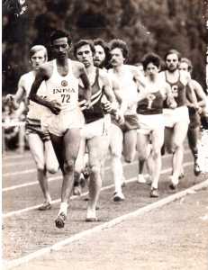 Edward (Eddie) Sequeira (in front) at a race in Germany (Photo: by arrangement) 