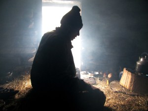Prem Singh at the dhera, our Base Camp (Photo: Shyam G Menon)