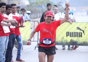 Girish, at the Puma Urban Stampede, Mumbai (Photo: courtesy Girish Mallya)
