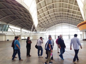 The organizing team at the World Cup venue during Fabrizio's visit (Photo: courtesy Anushka Kalbag) 