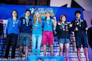 The winners at Kazo (Photo: courtesy IFSC)