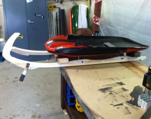 A luge Shiva made; one of the earlier models he used (Photo: courtesy Shiva Keshavan)