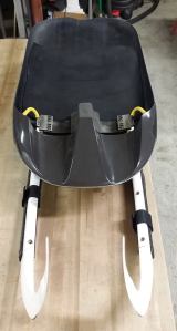 The luge was using at the time of writing this article (early 2016); made in league with Duncan Kennedy and Clarkson University (Photo: courtesy Shiva Keshavan)