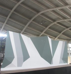 The finished wall, painted and ready for the route setters to start their work (Photo: Shyam G Menon)