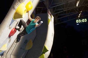 Kilian Fischhuber at an earlier edition of the World Cup (Photo: courtesy IFSC)