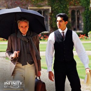 Jeremy Irons (left) and Dev Patel in The Man Who Knew Infinity (Please note: this photo was downloaded from the Facebook page of the movie.)