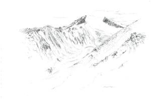 View from Khardung La, Ladakh (Illustration: Shantanu Pandit)