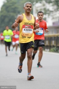 Ramesh at the 2014 Bengaluru Marathon (Photo: courtesy Ramesh Kanjilimadhom)
