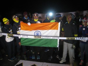 August 11, close to 8 PM, start line of the race. In the foreground are some of the 111km-runners including members of the Indian Navy team (Photo: Shyam G Menon) 