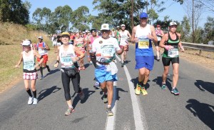 Pervin (left) at Comrades, with Kashyap Modi (Photo: courtesy Pervin)