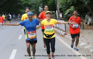 At the Bengaluru marathon (Photo: courtesy Pervin)