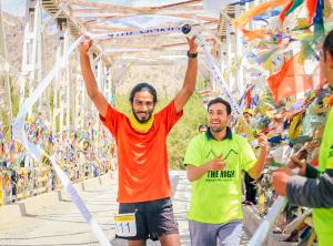 Completing the 111 km race of the 2016 edition of La Ultra The High (Photo: UpSlope Productions / courtesy Kieren D' Souza)