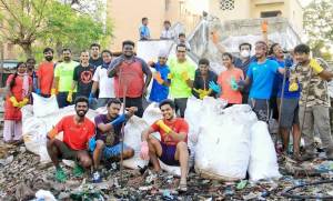 From a clean-up drive by CTC. in Chennai.